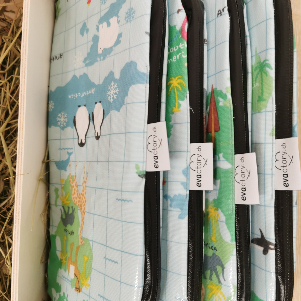 Schirmsäckli Weltkarte farbig